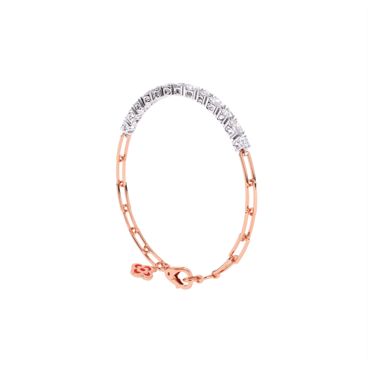 Oval & Round Lab Grown Diamond Loose Bracelet
